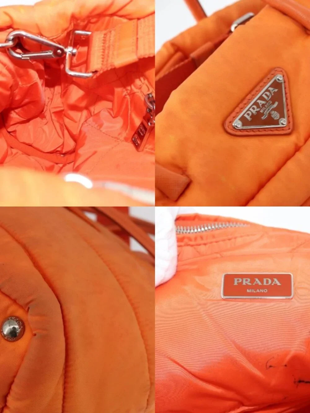 Prada brand	prada color	orange